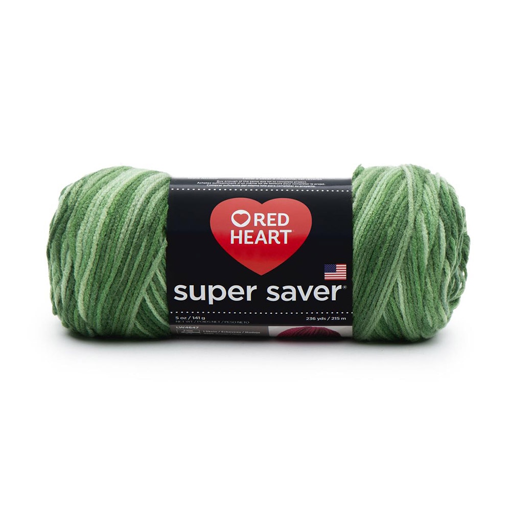 Craft Supplies, Art & School, Coats & Clark, Red Heart, Super Saver, Yarn, 583675, Green Tones